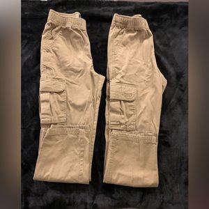 Children’s Place 2 pair Boys Khaki Cargo Pants Size 10
